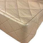 Chanel Beige Quilted CC Vintage Double Flap Bag 90s