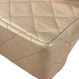 Chanel Beige Quilted CC Vintage Double Flap Bag 90s