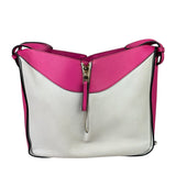 Loewe Pink/White Leather M Hammock Bag