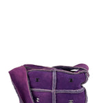 Chanel Vintage Purple Shearling/Suede Patchwork Shoulder Bag 2000