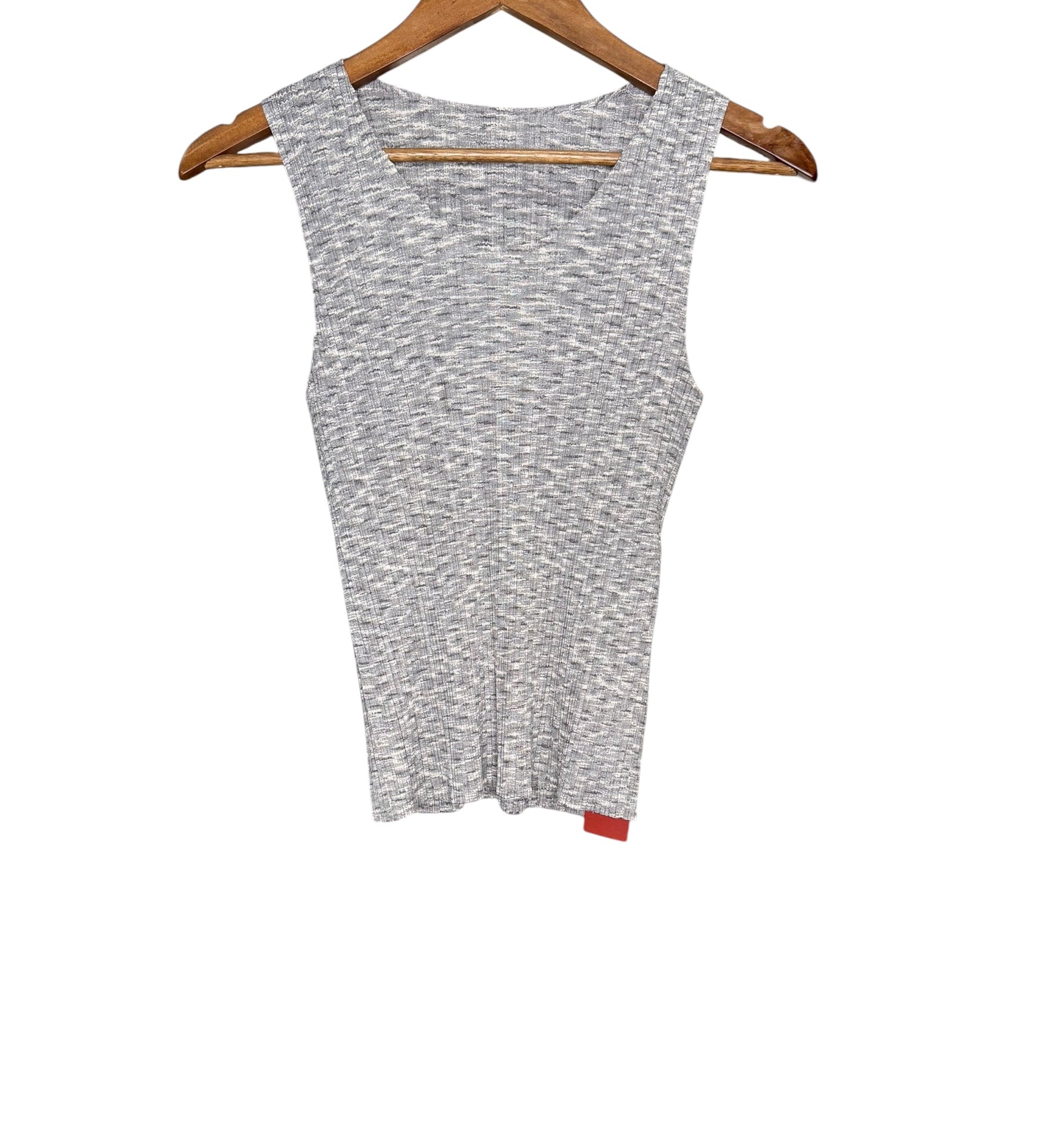 Pleats Please Grey Printed Tank Top