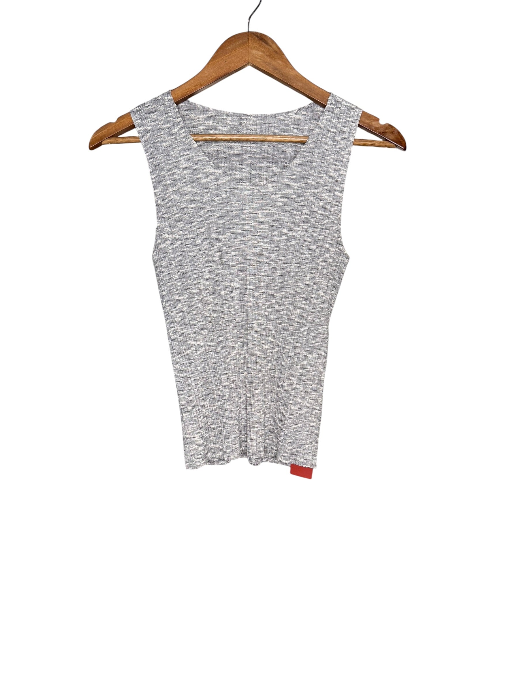 Pleats Please Grey Printed Tank Top