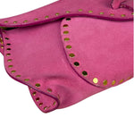 Celine Vintage Pink Suede Poulbot Shoulder Bag