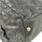 Chanel Grey Iridescent Quilted Leather Chic Bowling Shoulder Bag 2010