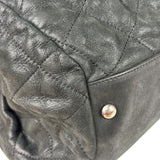 Chanel Grey Iridescent Quilted Leather Chic Bowling Shoulder Bag 2010