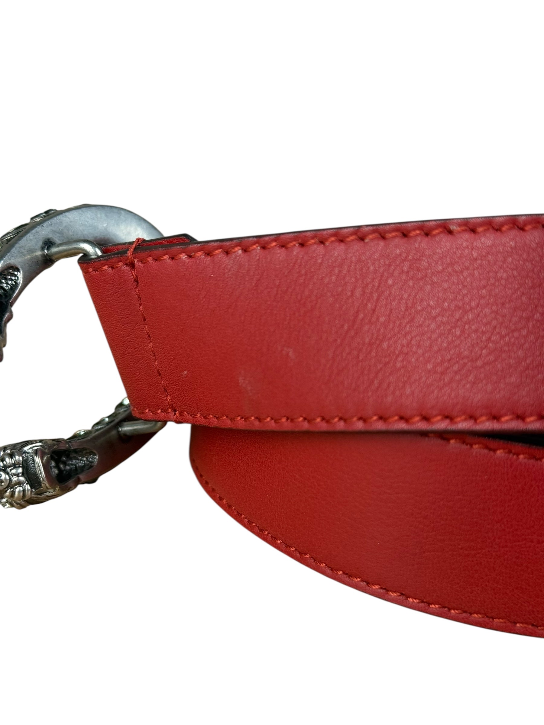 Gucci Dionysus Red Leather Belt