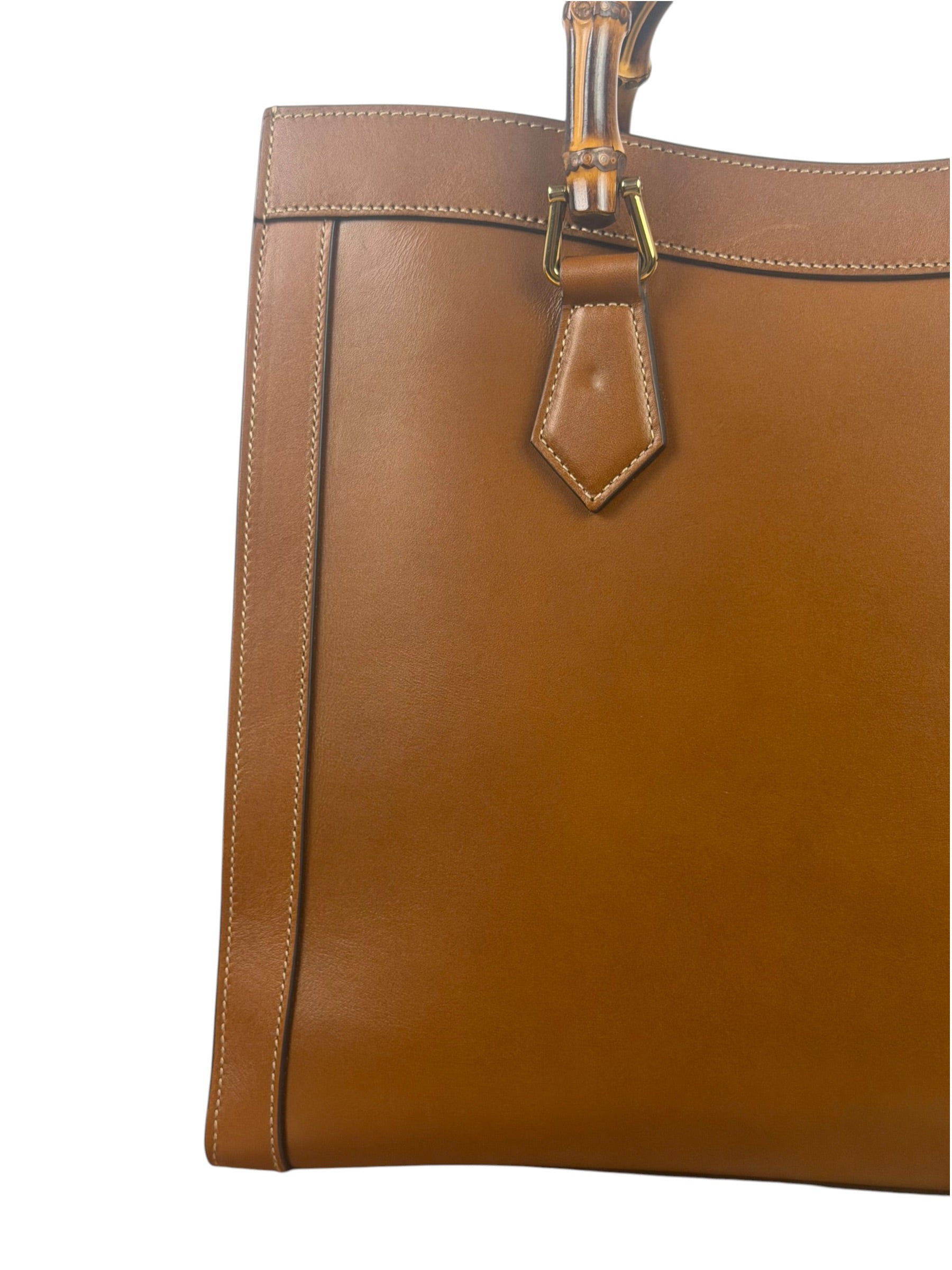 Gucci Peanut Brown Leather Diana Medium Tote