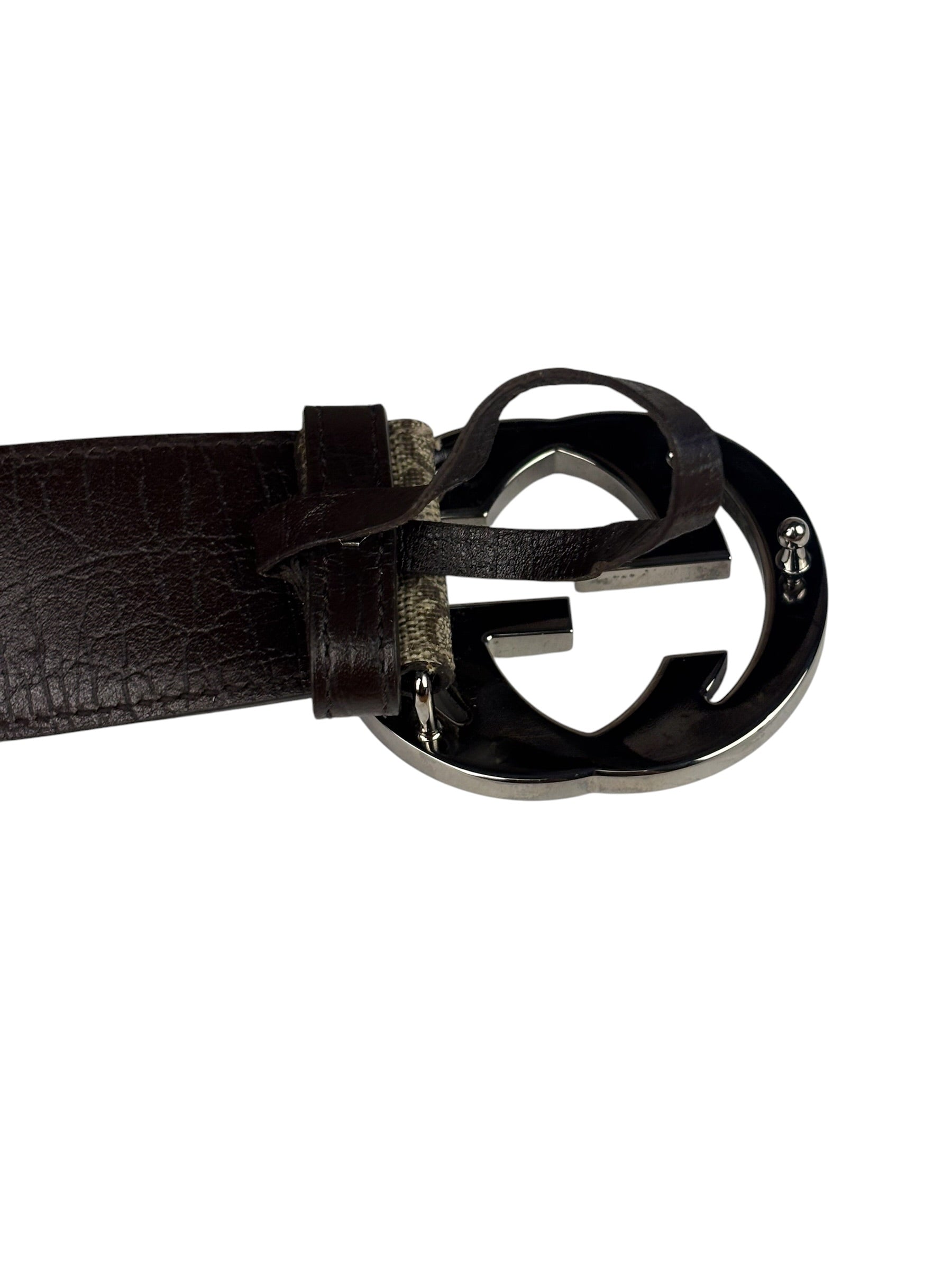 Gucci GG Supreme Leather Interlocking G Belt