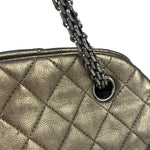 Chanel Metallic Gold Quilted Caviar Just Mademoiselle Bowling Bag 2010
