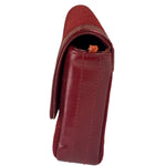 Chanel Dark Red East West Chocolate Bar Patent Trim Handbag 2002-03