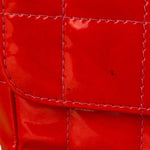 Chanel Red Patent Chocolate Bar Chain Flap Bag 2000