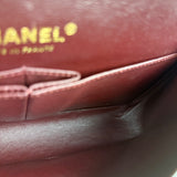 Chanel Black Quilted Leather Chain Double Leather Flap Bag 2012