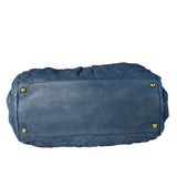 Chanel Blue Quilted Calfskin Iridescent Bowling Bag 2011