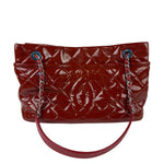Chanel Patent Red Quilted S Shopper Tote 2013