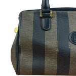 Fendi Vintage Pequin Stripped Mini Boston Bag