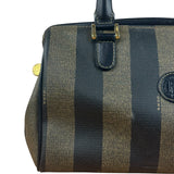 Fendi Vintage Pequin Stripped Mini Boston Bag