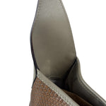 Salvatore Ferragamo Brown Lizard-Embossed Hobo Bag