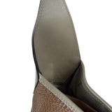 Salvatore Ferragamo Brown Lizard-Embossed Hobo Bag