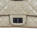 Chanel Aged Ivory Quilted Leather 2.55 Reissue Double Flap Bag 2009
