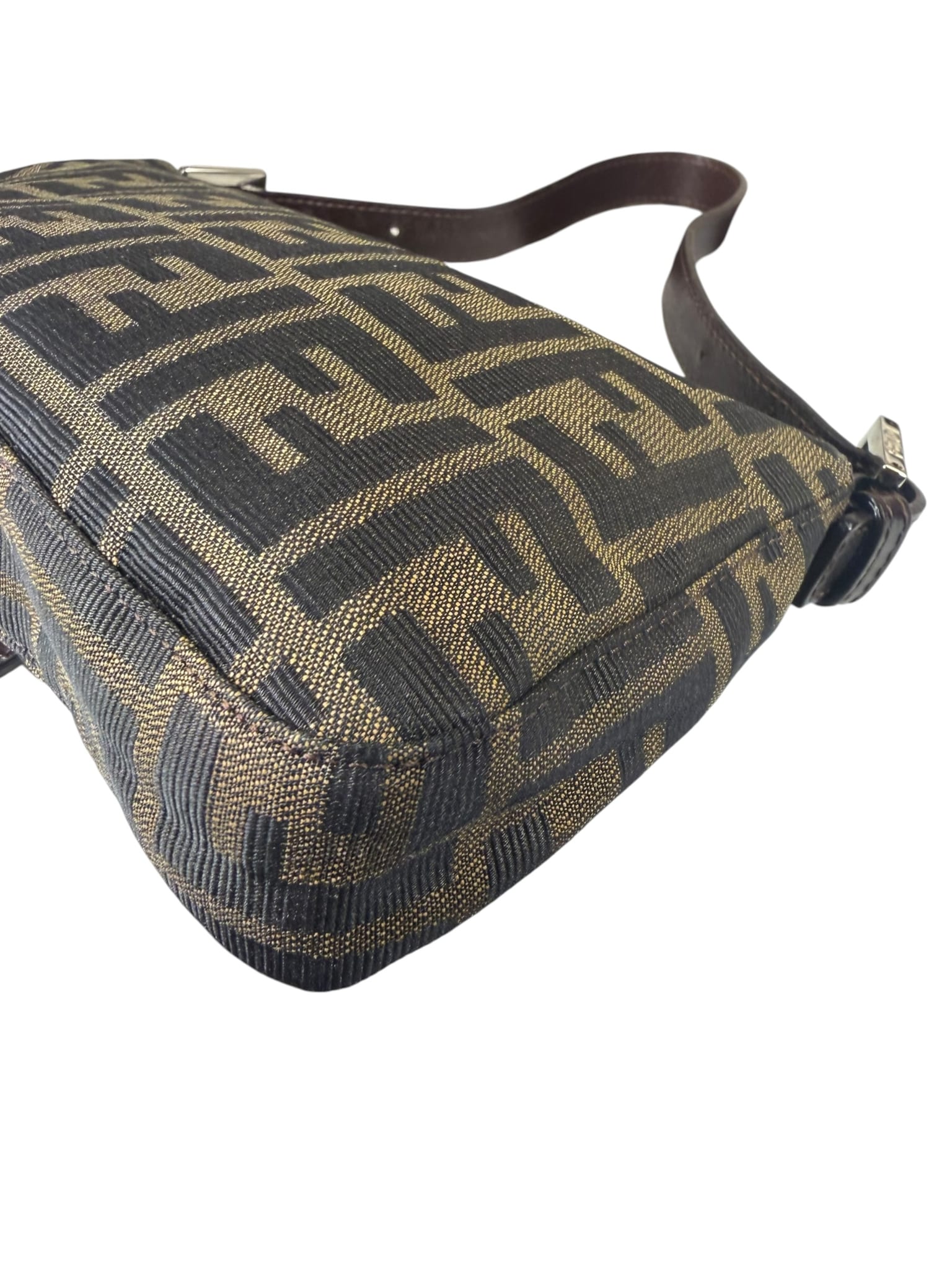 Fendi Beige/Brown Zucca Baguette