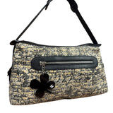 Chanel Black/Beige Tweed Clover Hobo Shoulder Bag '05-'06