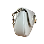 Gucci White Leather Bamboo Night Small Clutch/Pochette