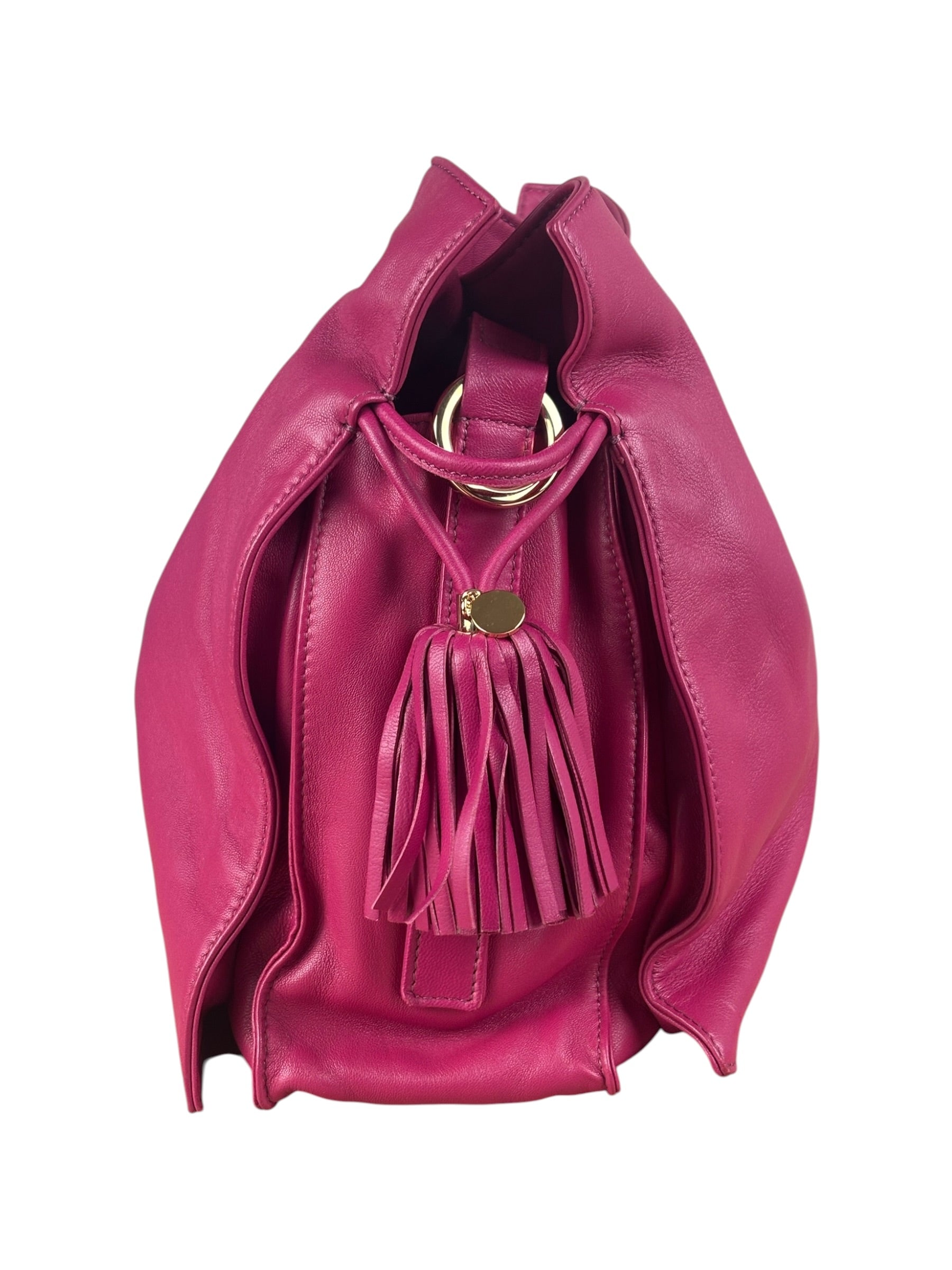 Loewe Pink Calfskin Flamenco Crossbody Bag