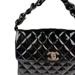 Chanel Vintage Black Leather In The Business Flap Handbag 1996