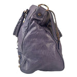 Balenciaga Purple Leather City Two-Way Bag