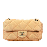 Chanel CC Flap Bag Peach Jersey Quilt