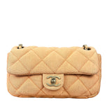 Chanel CC Flap Bag Peach Jersey Quilt