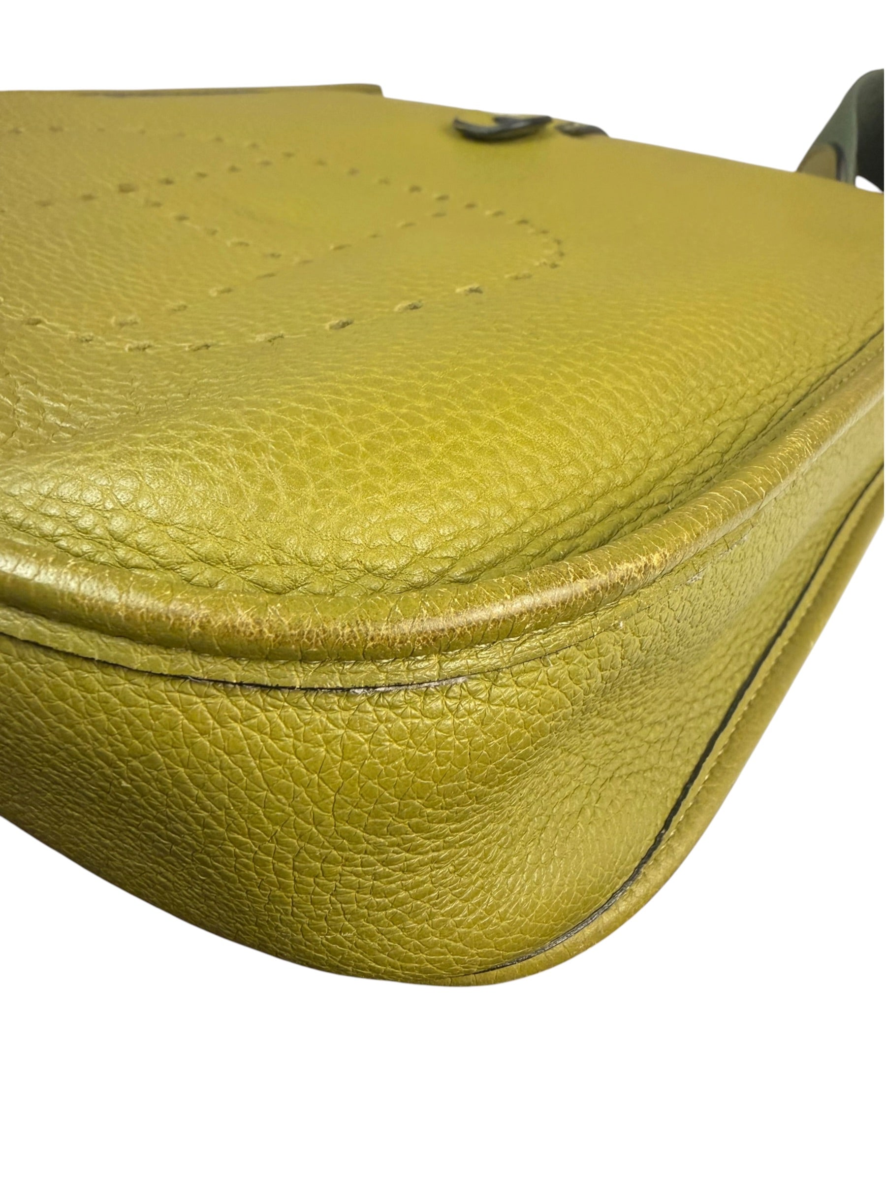 Hermes Green Leather Evelyne TMP Crossbody Bag