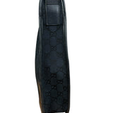 Gucci Vintage Black GG Canvas Shoulder Bag