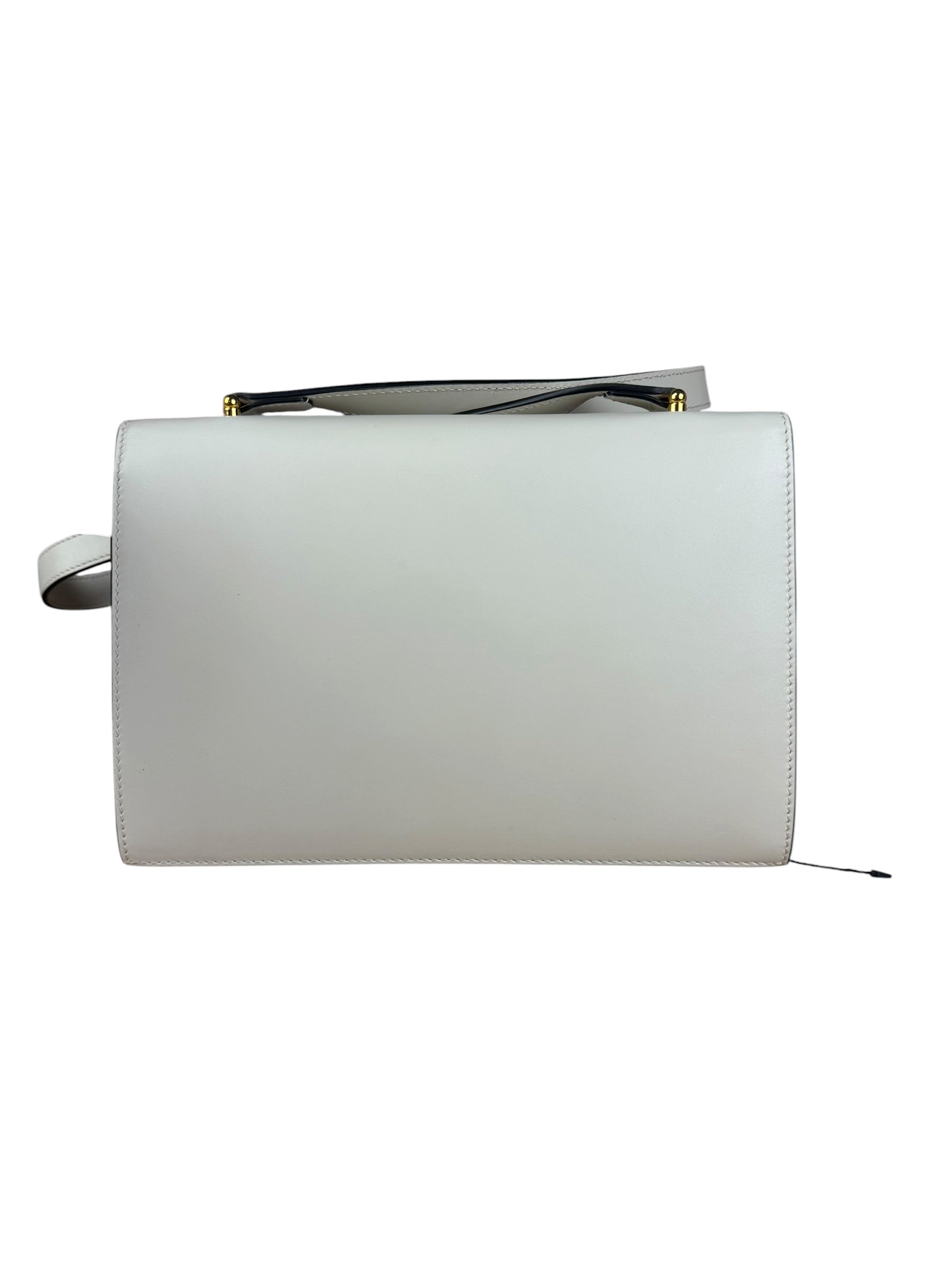 Gucci Ivory Leather Zumi Two-Tone GG Crossbody Bag