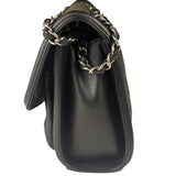 Chanel Black Quilted Leather Geometric Chain Flap Bag 2014