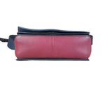 Celine Blue/Plum Leather Medium Frame Shoulder Bag