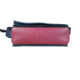 Celine Blue/Plum Leather Medium Frame Shoulder Bag