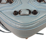 Balenciaga Blue Leather Le Cagole Mini Heart Crossbody