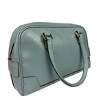 Gucci Blue Leather Micro GG Bowler Bag