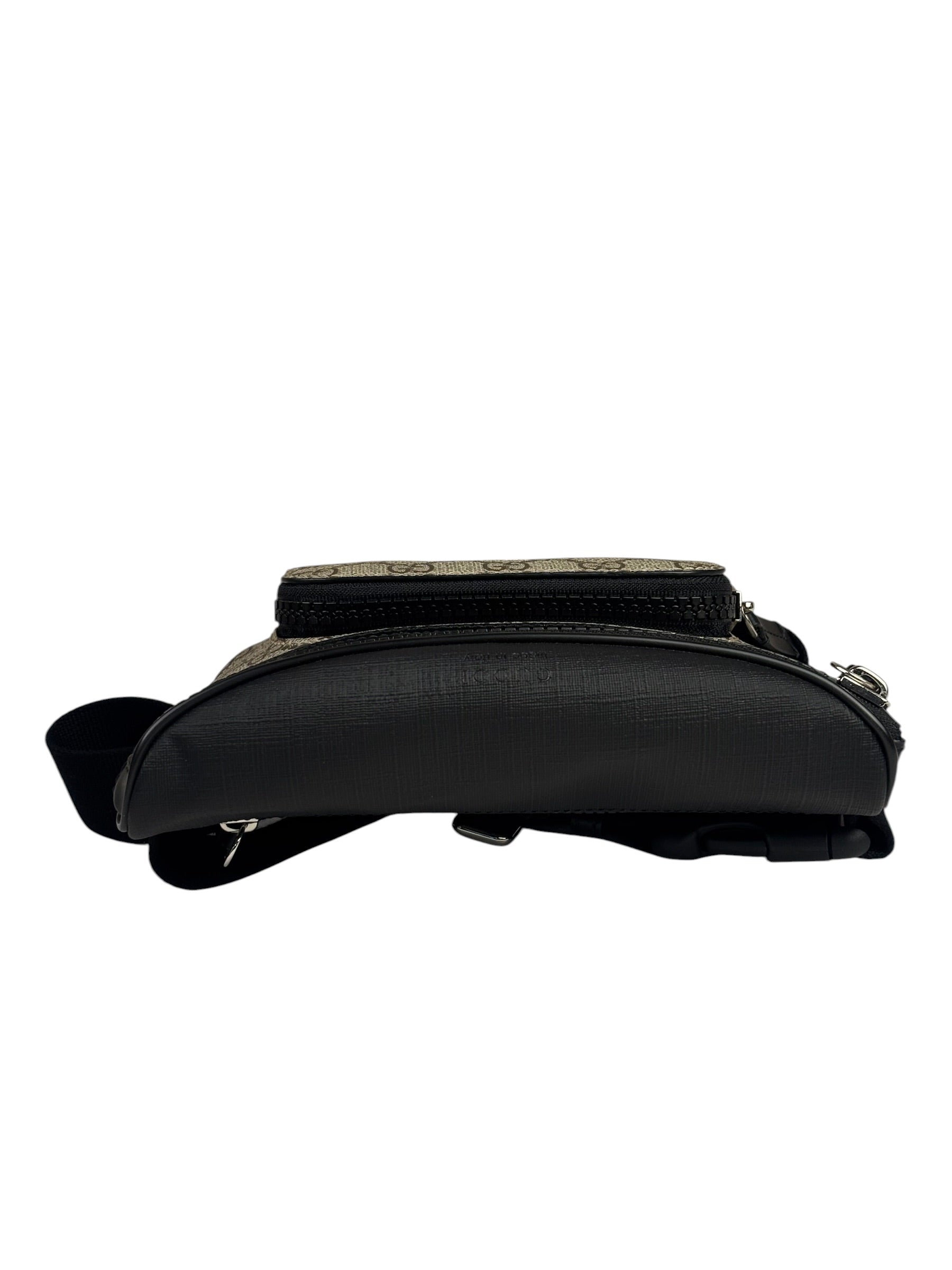 Gucci Beige/Black Leather GG Eden Belt Bag