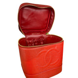 Chanel Red Caviar Vanity Cosmetic Case