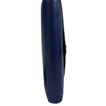 YSL Navy Blue Chevron Leather Cassandre Envelope Wallet On Chain