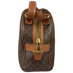 Celine Brown Leather Macadam Dome Handbag