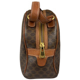 Celine Brown Leather Macadam Dome Handbag