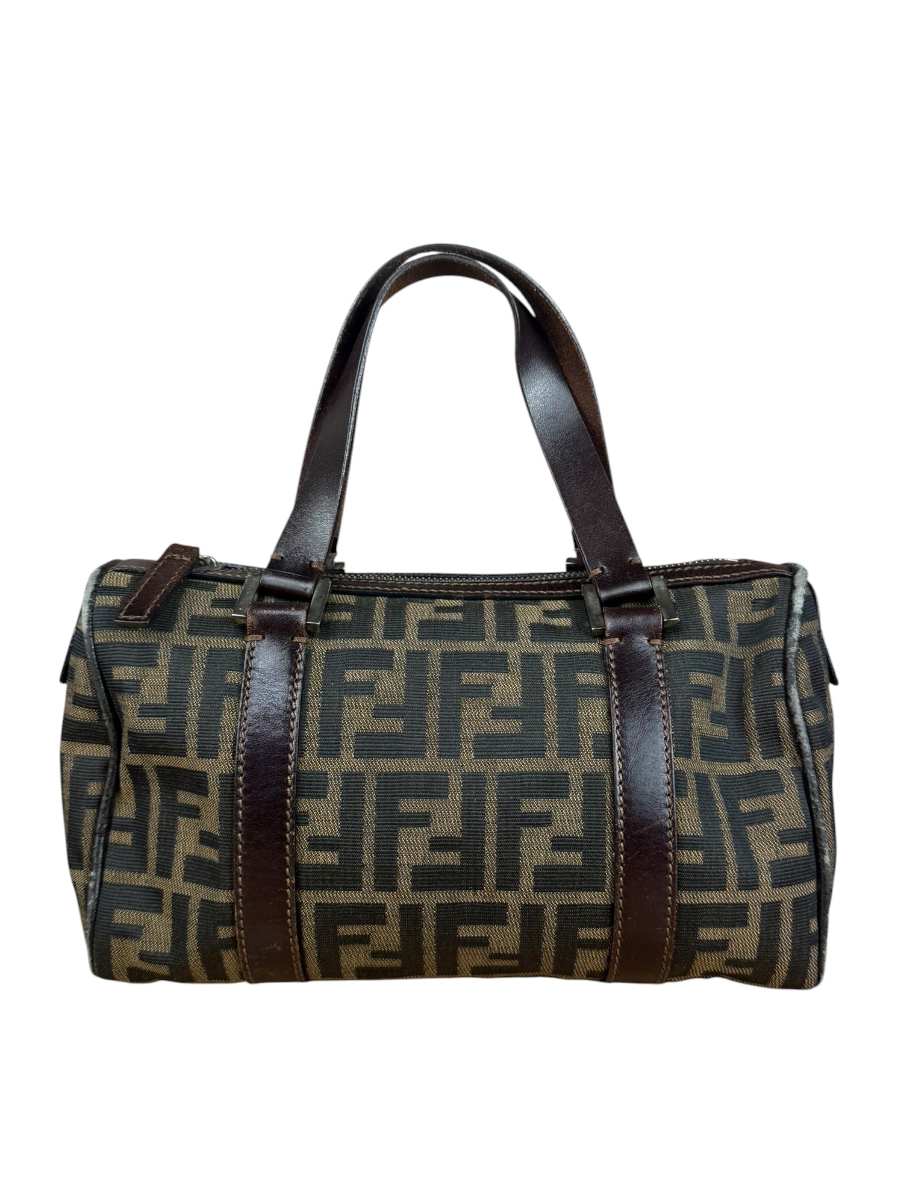 Fendi Vintage FF Zucca Print Mini Boston Handbag