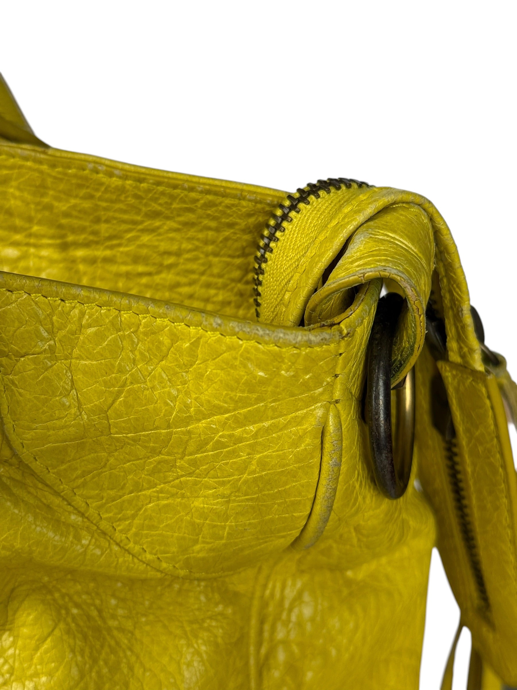 Balenciaga Yellow Leather Classic City Bag