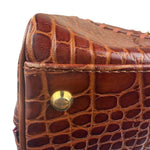 Yves Saint Laurent Vintage Croc-Embossed Leather Handbag