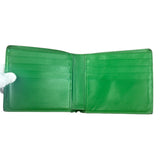 Bottega Veneta Green Embossed Leather Bifold Wallet