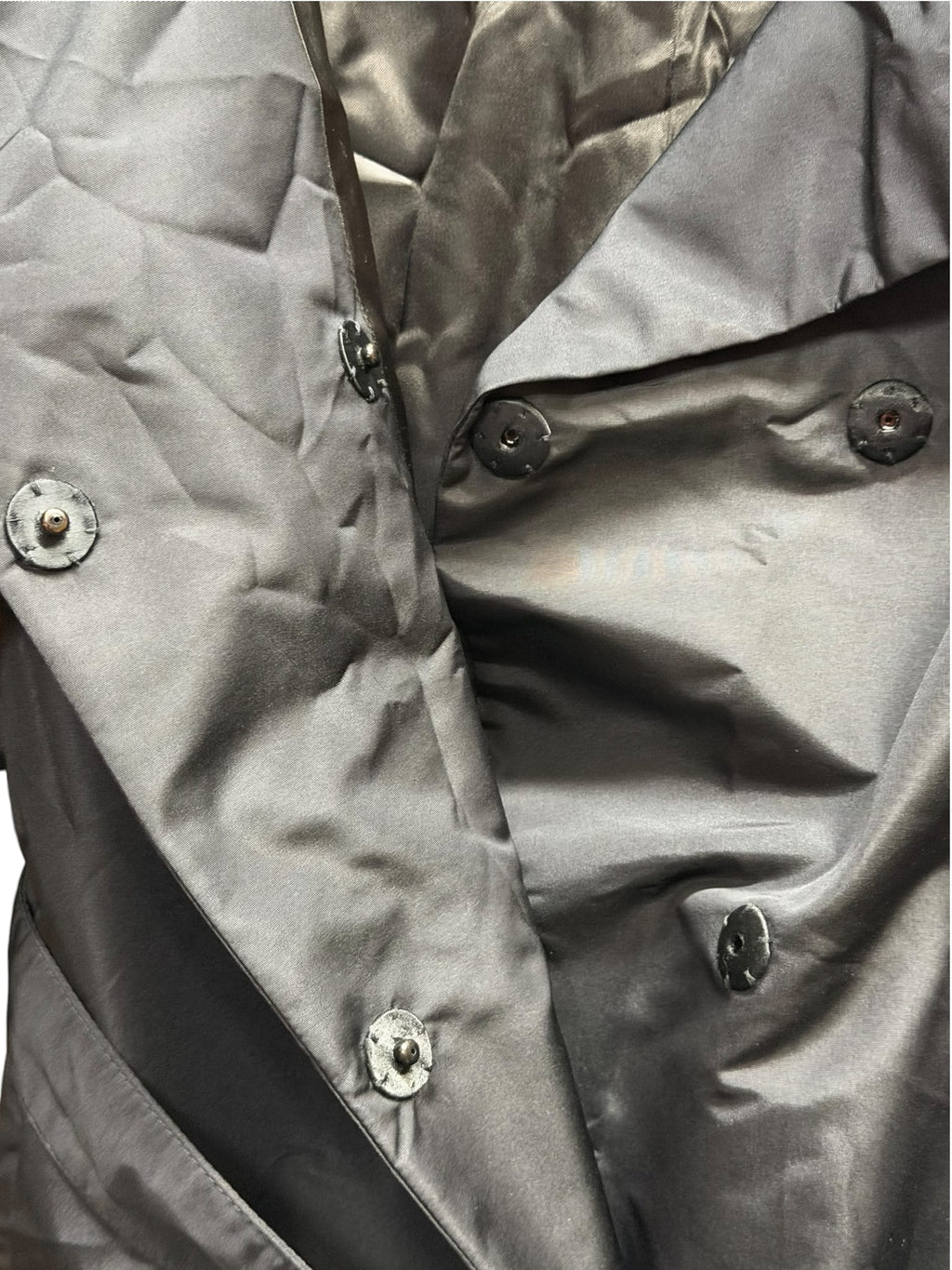 Prada Black Nylon Belted Hooded Trench Short Sleeves Coat