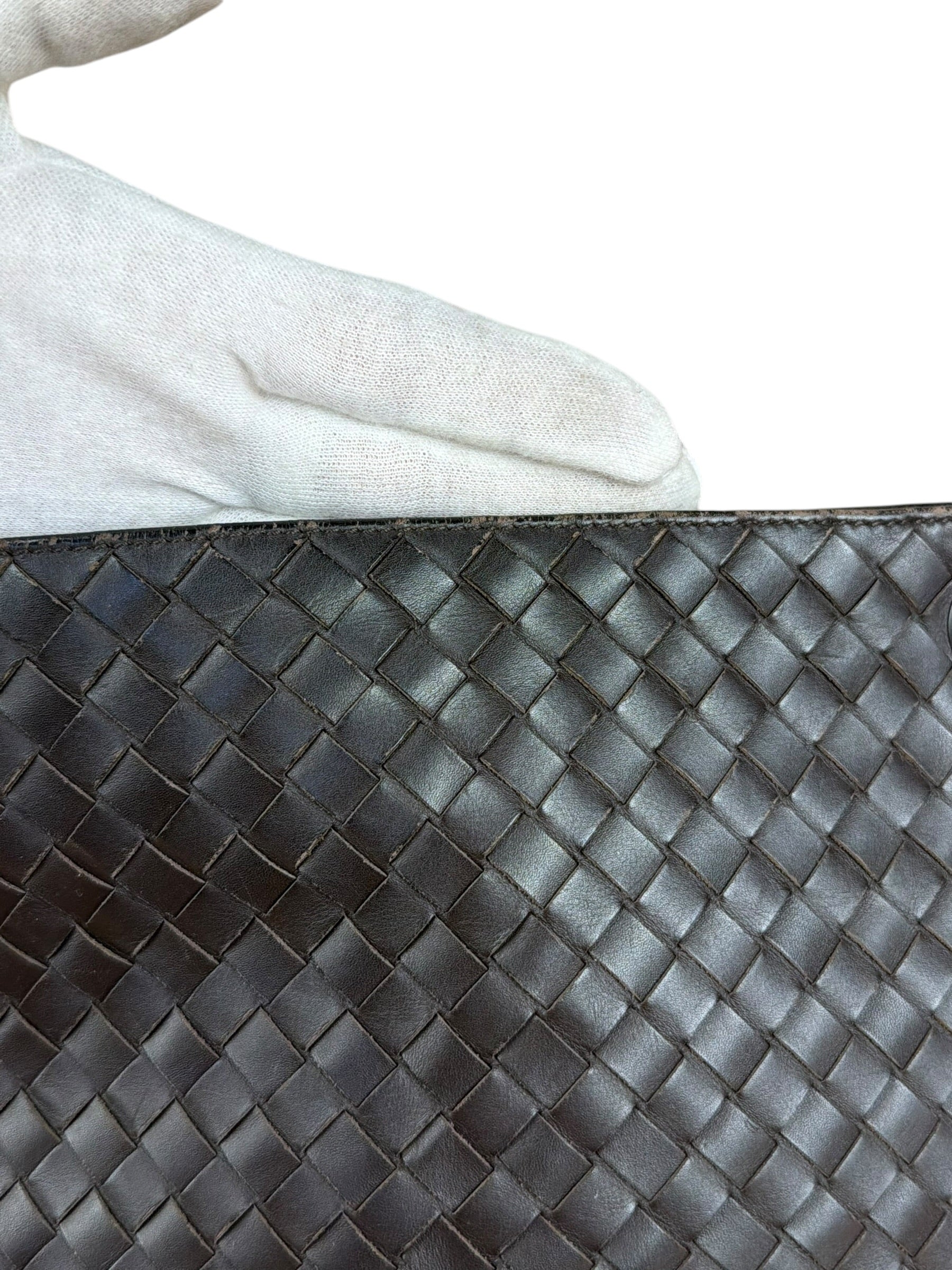 Bottega Veneta Brown Intrecciato Shoulder Bag